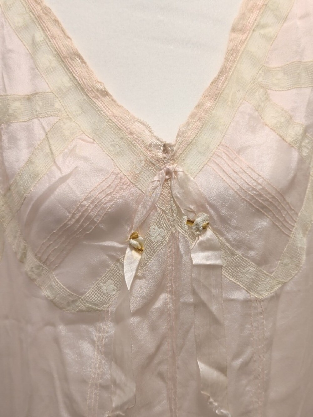 VINTAGE Size 20 - 1X Stunning Carter's Pale Pink Lace-Trim Sleep Chemise - Picture 2 of 16